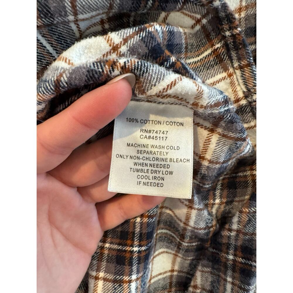 Red Head Plaid Flannel Shirt Mens Small Brown Cotton Bass Pro - Picture 4 of 9